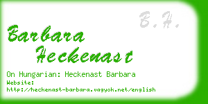 barbara heckenast business card